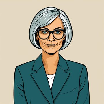 Illustrated portrait of Corinne Ashby
